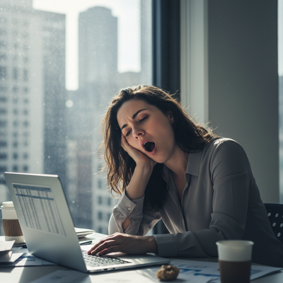 Low energy at desk